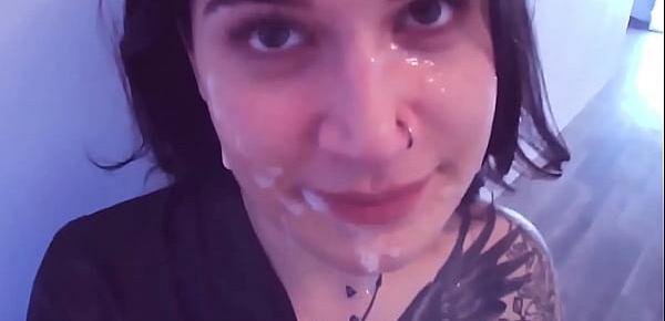  CUM IN MOUTH AND CUM ON FACE COMPILATION TATTOOSLUTWIFE- CHAPTER 3